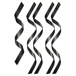 Set de 5 bandeaux satinés noirs chevilles poignets et yeux 