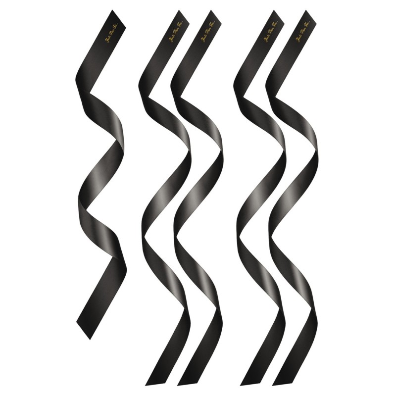 Set de 5 bandeaux satinés noirs chevilles poignets et yeux 