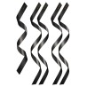 Set de 5 bandeaux satinés noirs chevilles poignets et yeux 