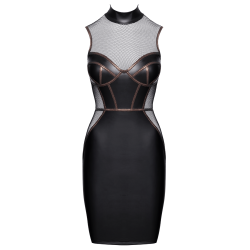 Robe Moulante Sans Manches Look Mat  Résille - Cottelli