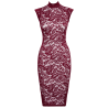 Robe moulante en dentelle rouge bordeaux - Cottelli