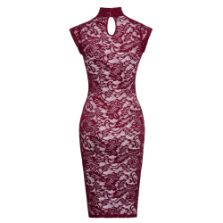 Robe moulante en dentelle rouge bordeaux - Cottelli