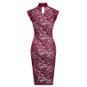 Robe moulante en dentelle rouge bordeaux - Cottelli