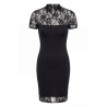 Robe courte col dentelle Athéna