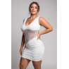 Robe blanche large décollectée Olivia