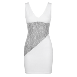 Robe blanche large décollectée Olivia