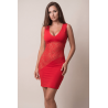 Robe rouge large décollectée Olivia