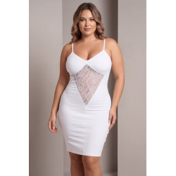 Robe décollectée blanche Emilia