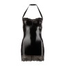 Petit robe aspect cuit Sexy noir avec dentelle 