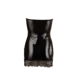 Petit robe aspect cuit Sexy noir avec dentelle 