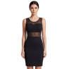 Robe sensuelle et habillée avec maille transparente noire