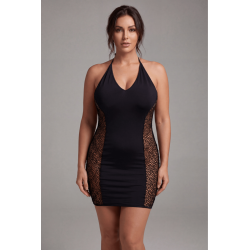 Robe sexy décolletée dos nu et résille