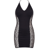 Robe sexy décolletée dos nu et résille