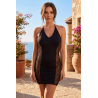 Robe sexy décolletée dos nu et résille