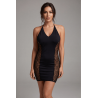 Robe sexy décolletée dos nu et résille
